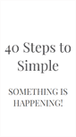 Mobile Screenshot of 40stepstosimple.com